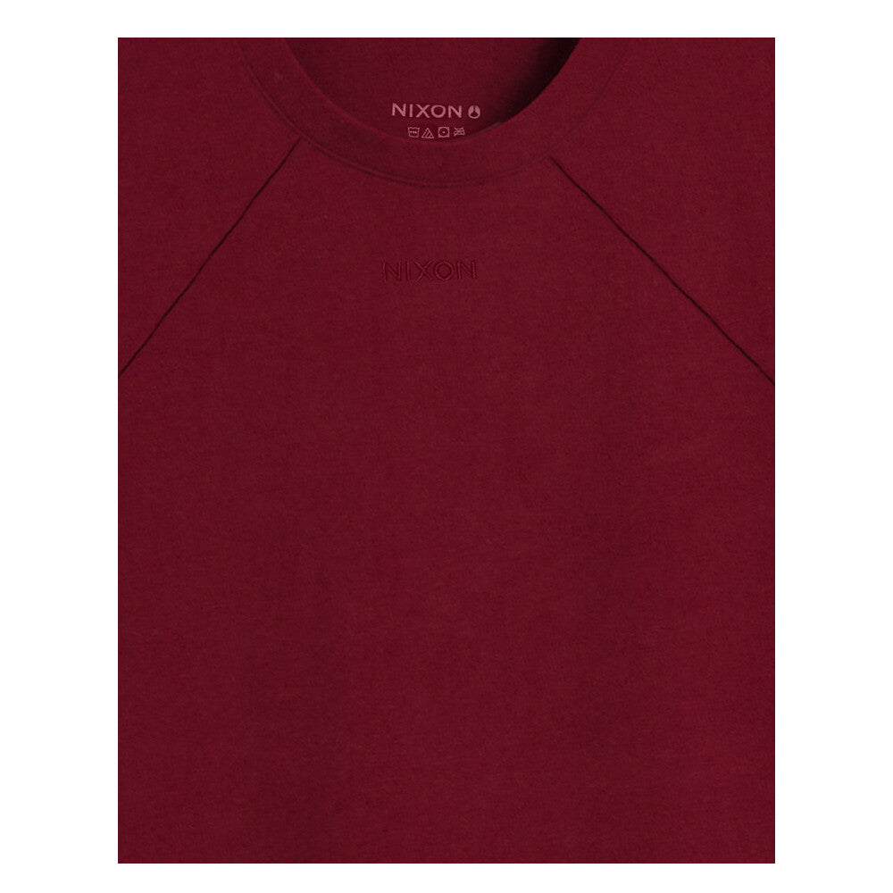 Polera Nixon Men Tiny Logo Burgundy