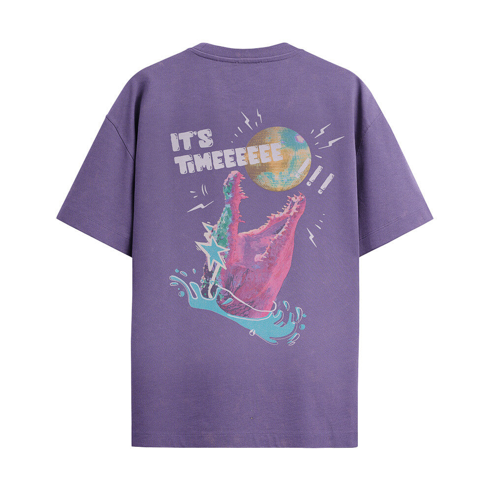 Polera Nixon Men Crocodile Light Purple