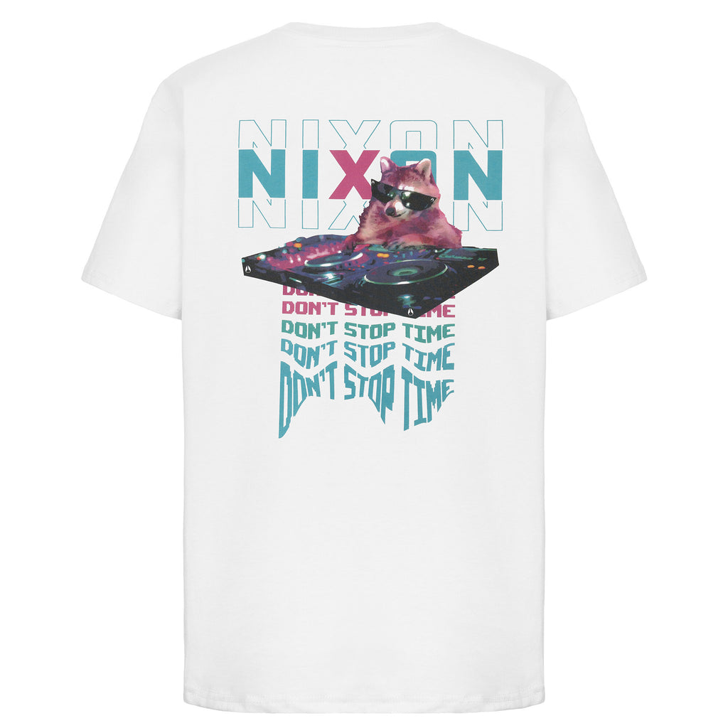 Polera Nixon Men Don’t Stop Time Racoon White