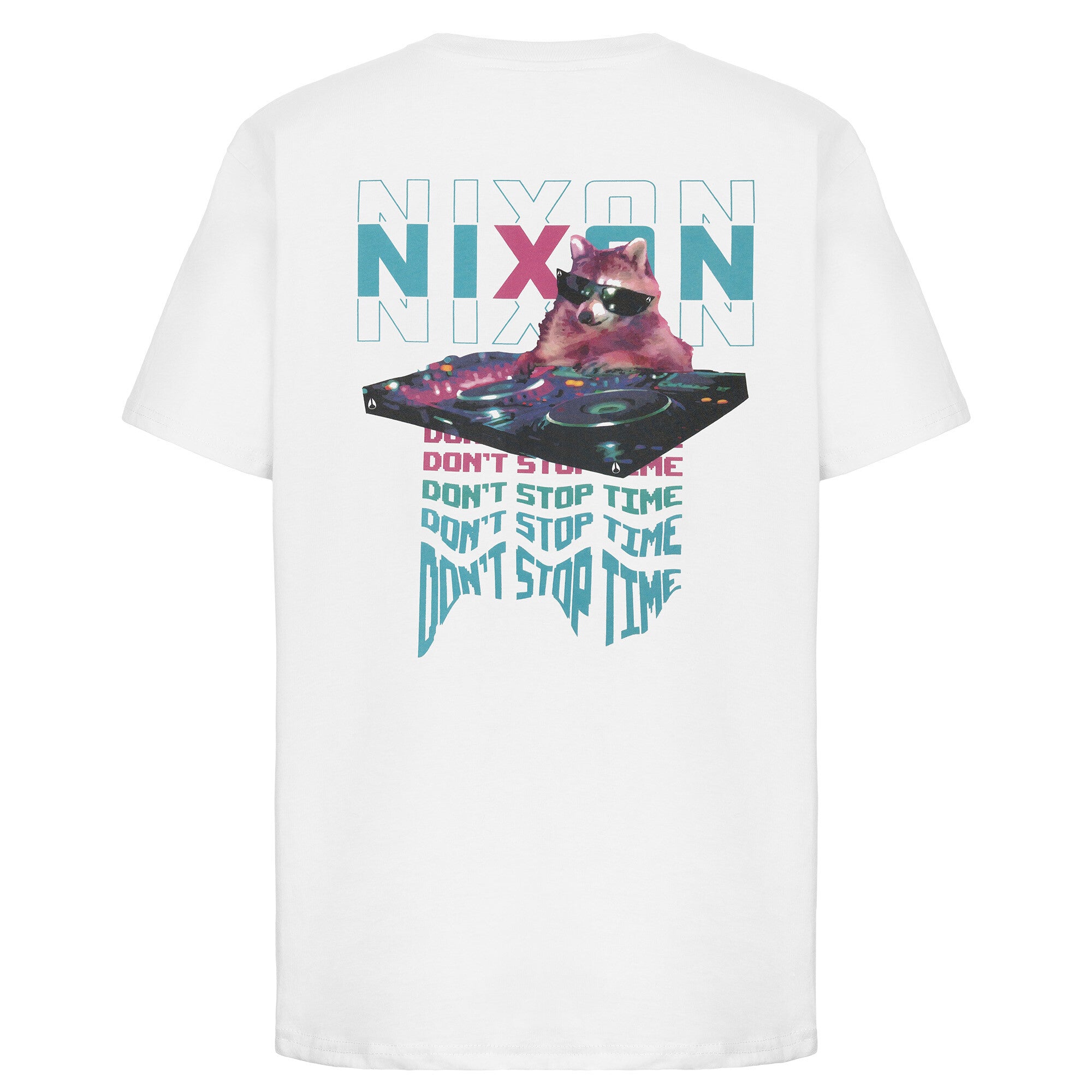 Polera Nixon Men Don’t Stop Time Racoon White