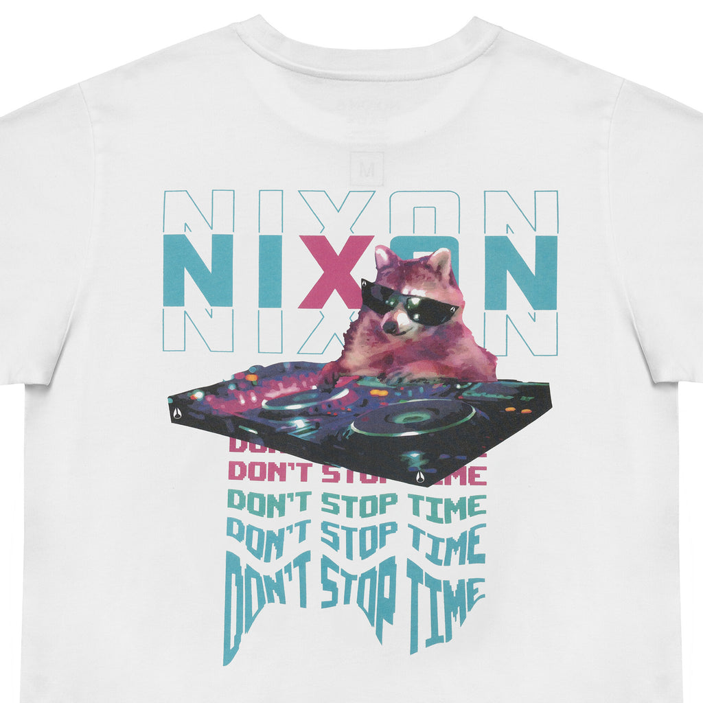 Polera Nixon Men Don’t Stop Time Racoon White