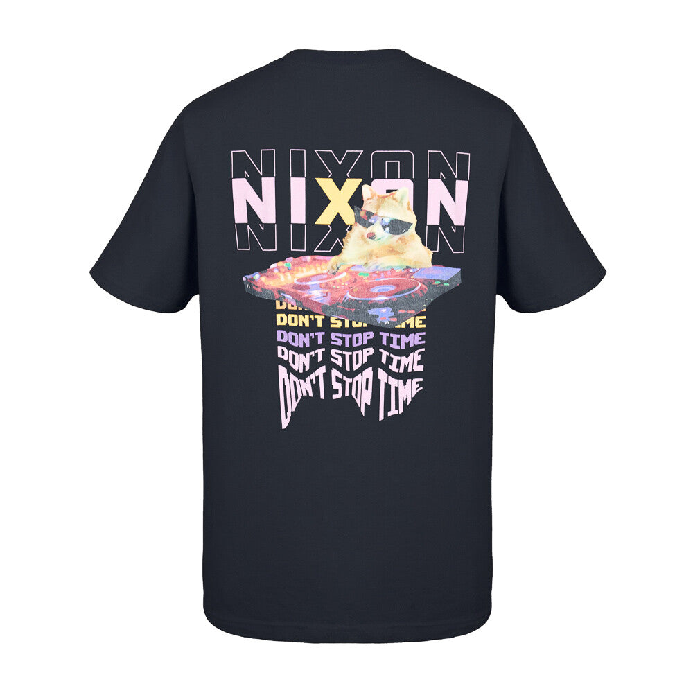 Polera Nixon Men Don't Stop Time Racoon Black