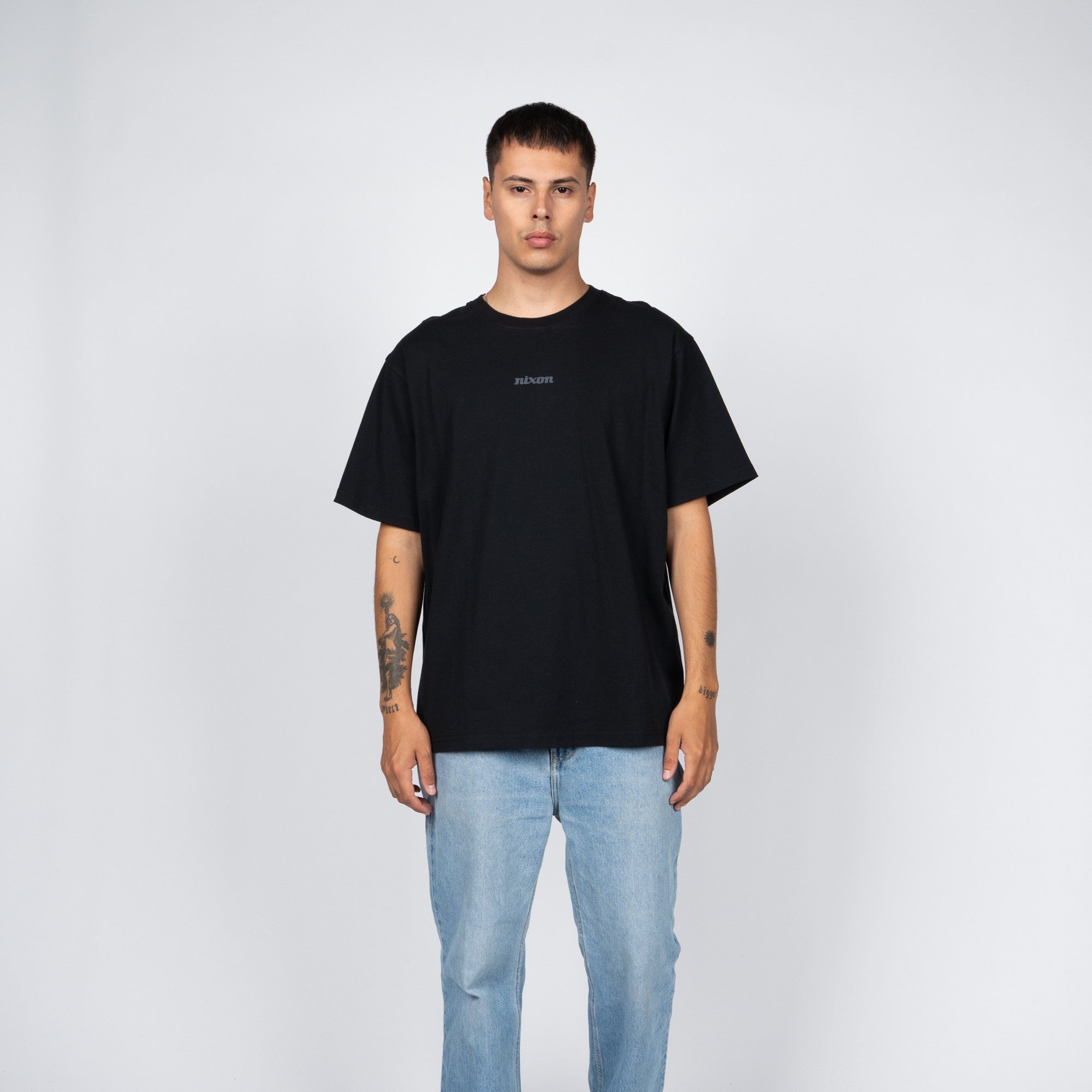 Polera Nixon Men Tiny Logo Black