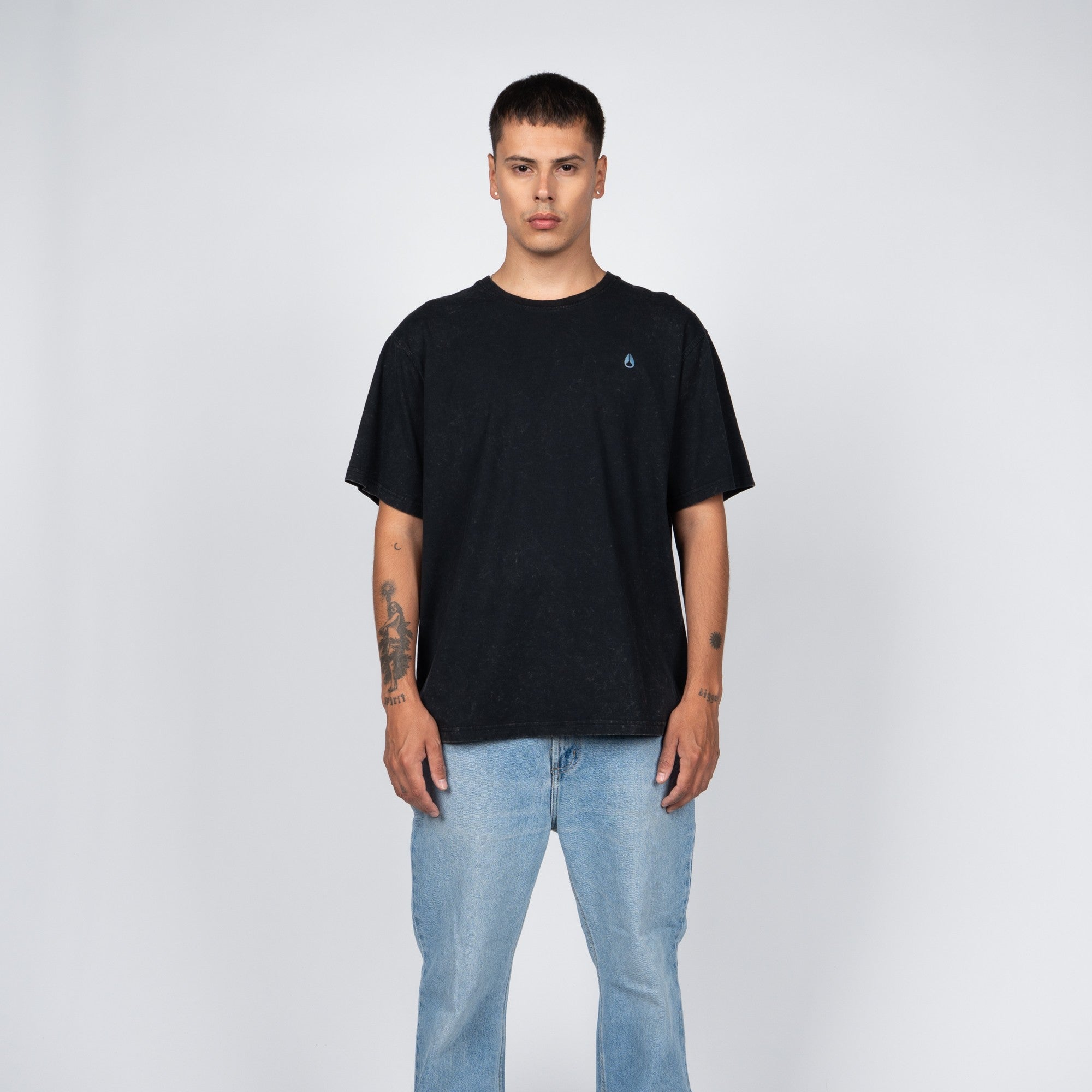 Polera Nixon Men Blue Snake Black