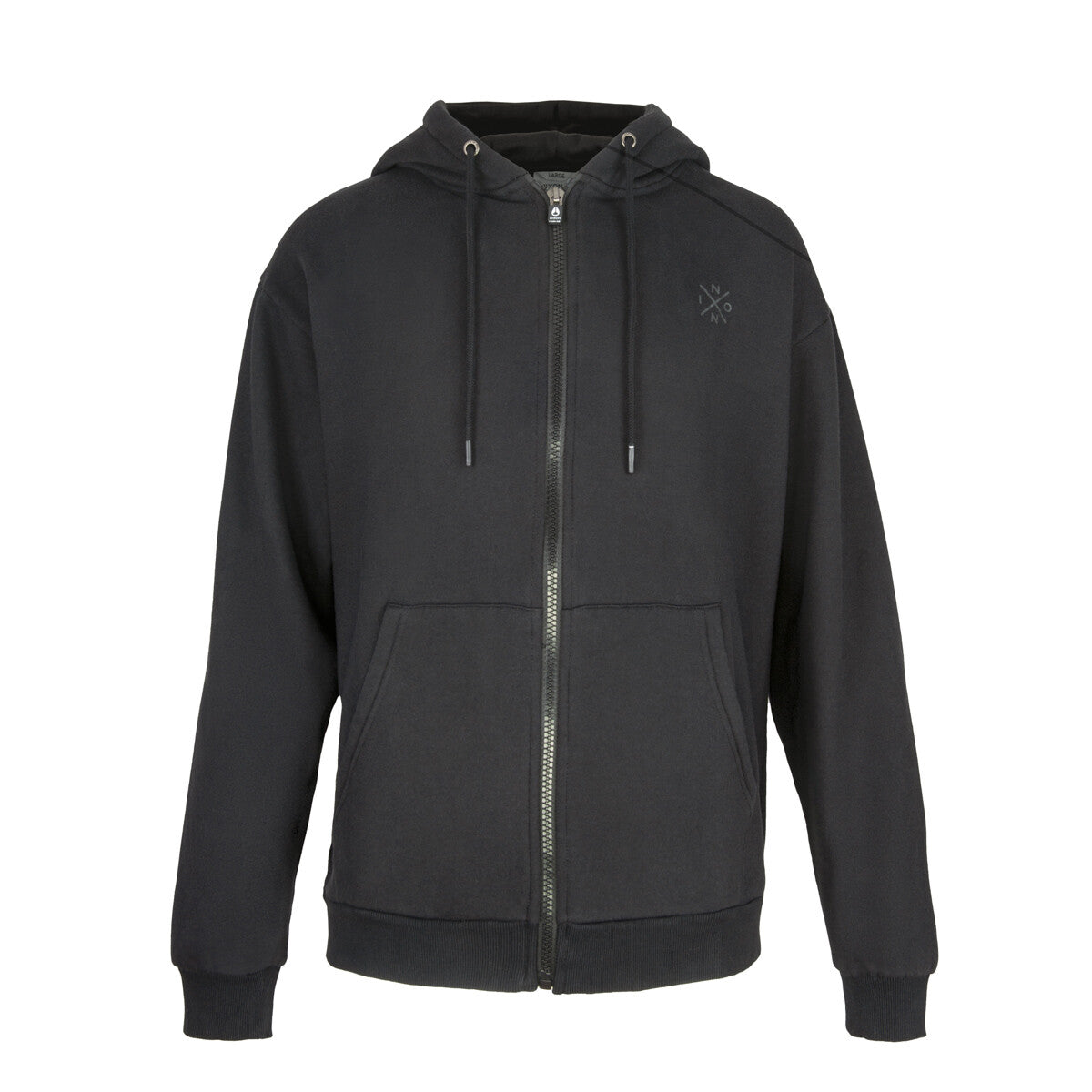 Polerón Nixon Men Full Zipper Black Cross