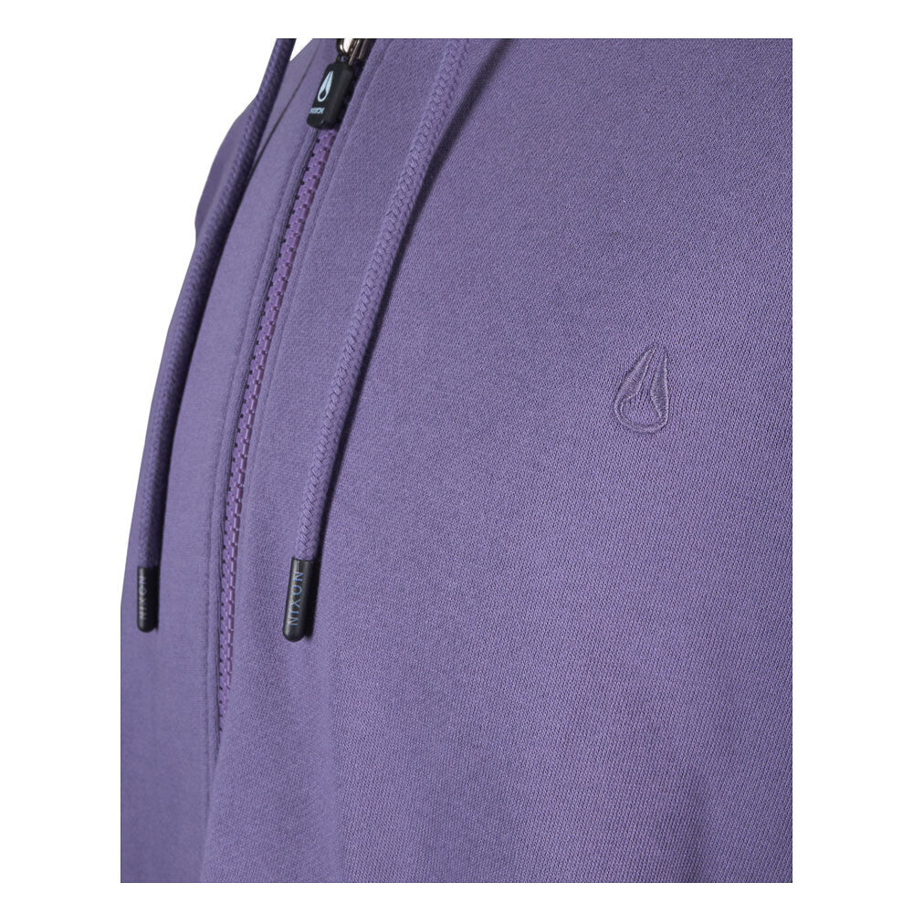 Polerón Nixon Men Full Zipper Tiny logo Light Purple