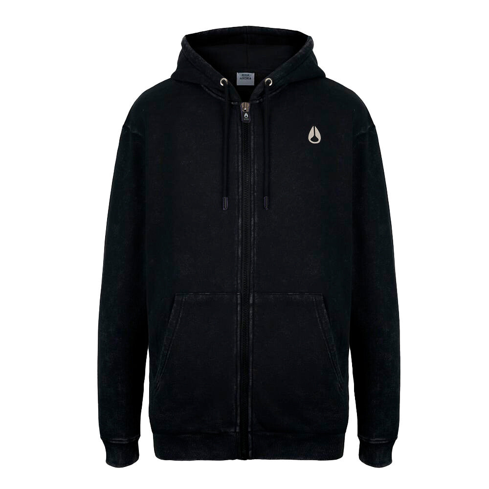 Polerón Nixon Men Full Zipper Crocodile Light Black