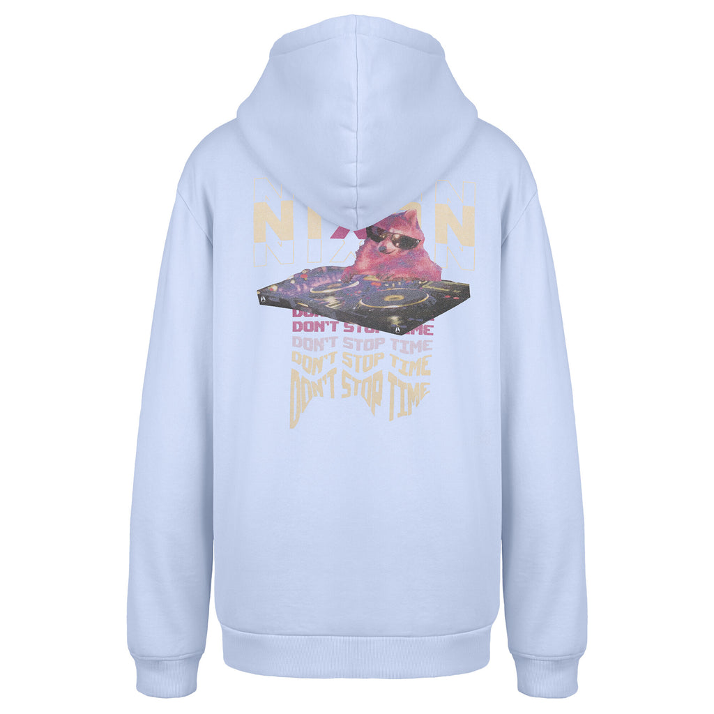 Polerón Nixon Men Hoodie Don't Stop Time Racoon Light Blue