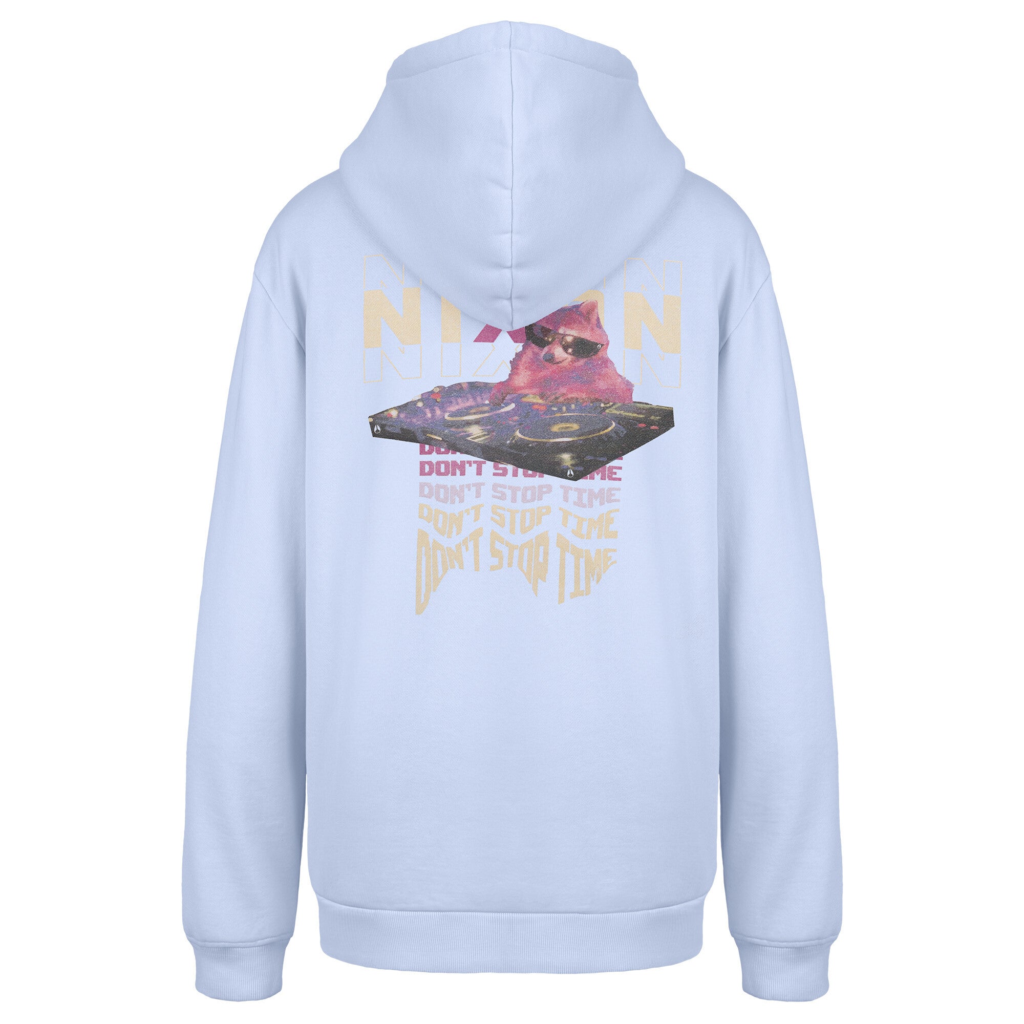 Polerón Nixon Men Hoodie Don't Stop Time Racoon Light Blue