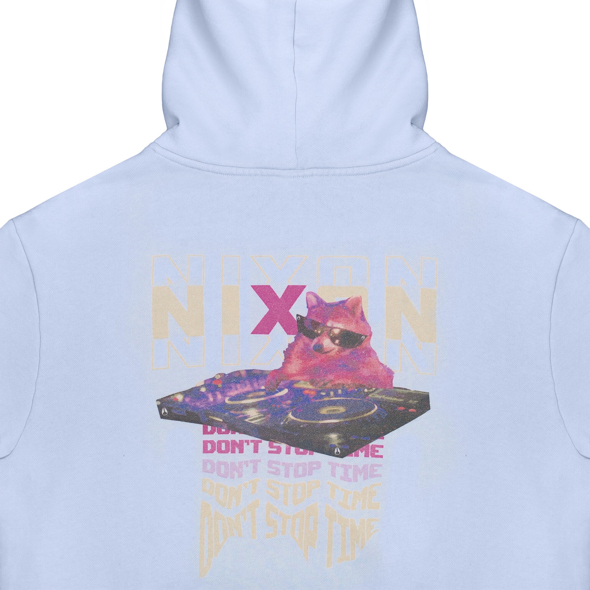 Polerón Nixon Men Hoodie Don't Stop Time Racoon Light Blue