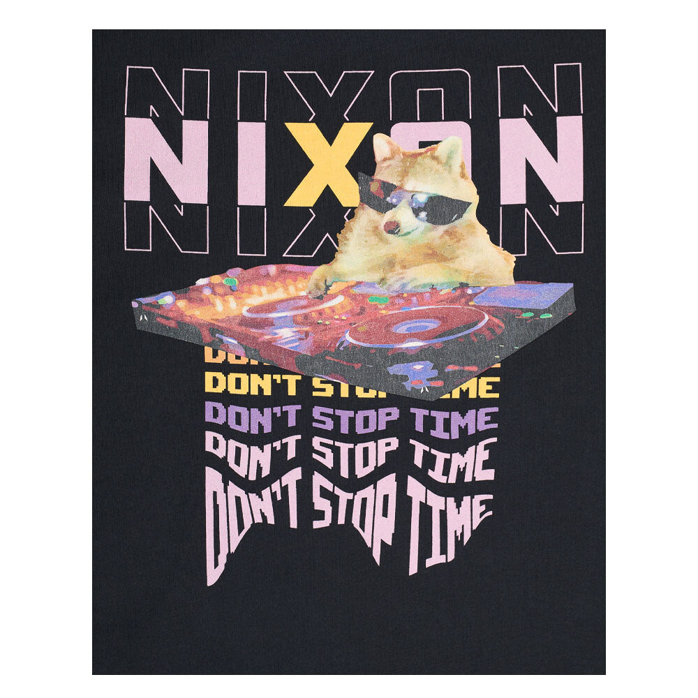 Polerón Nixon Men Hoodie Don't Stop Time Racoon Black