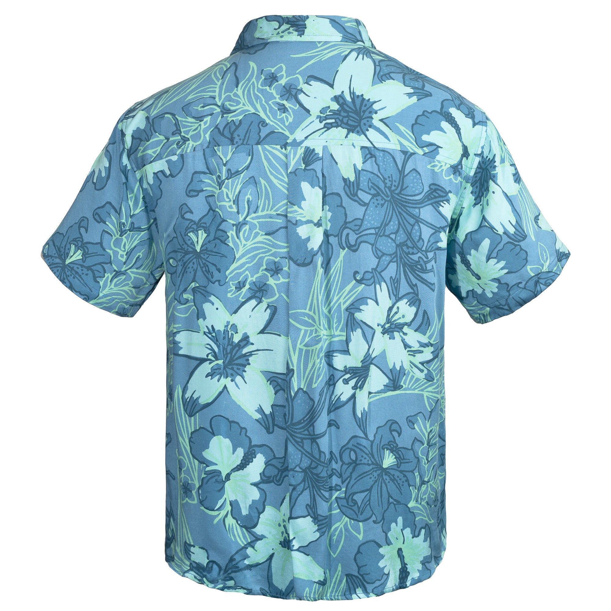 Camisa Niño Reef Flores Azul Celeste