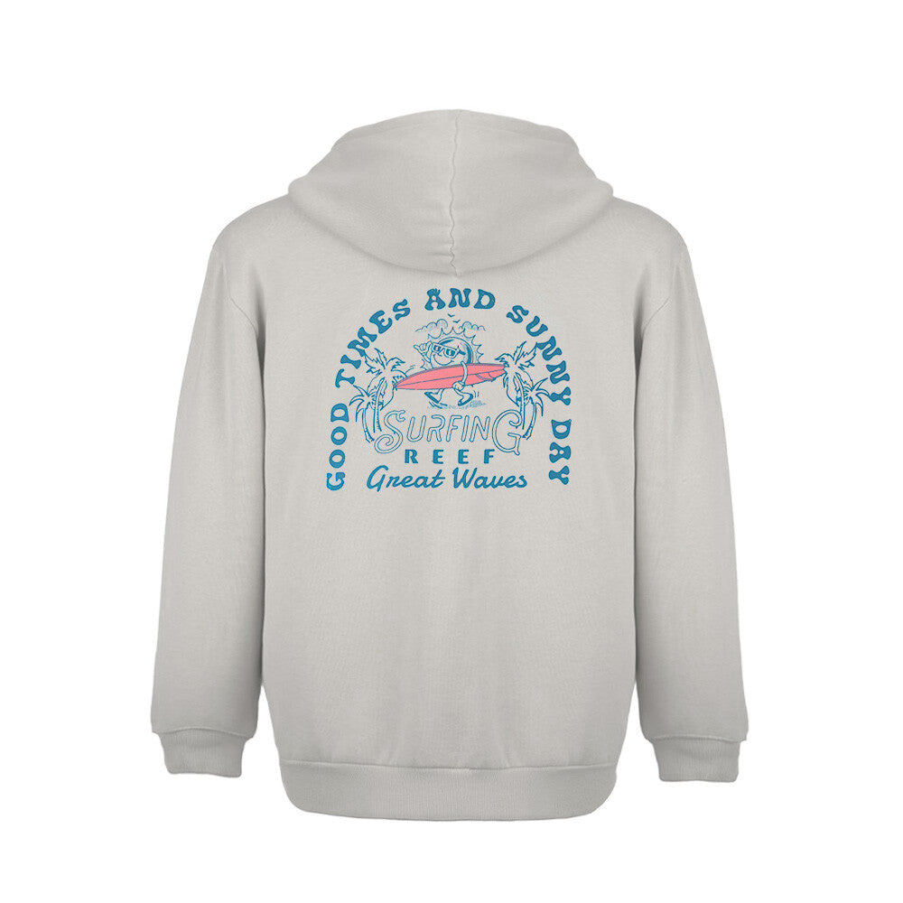 Poleron Full Zipper Kids Reef Grey