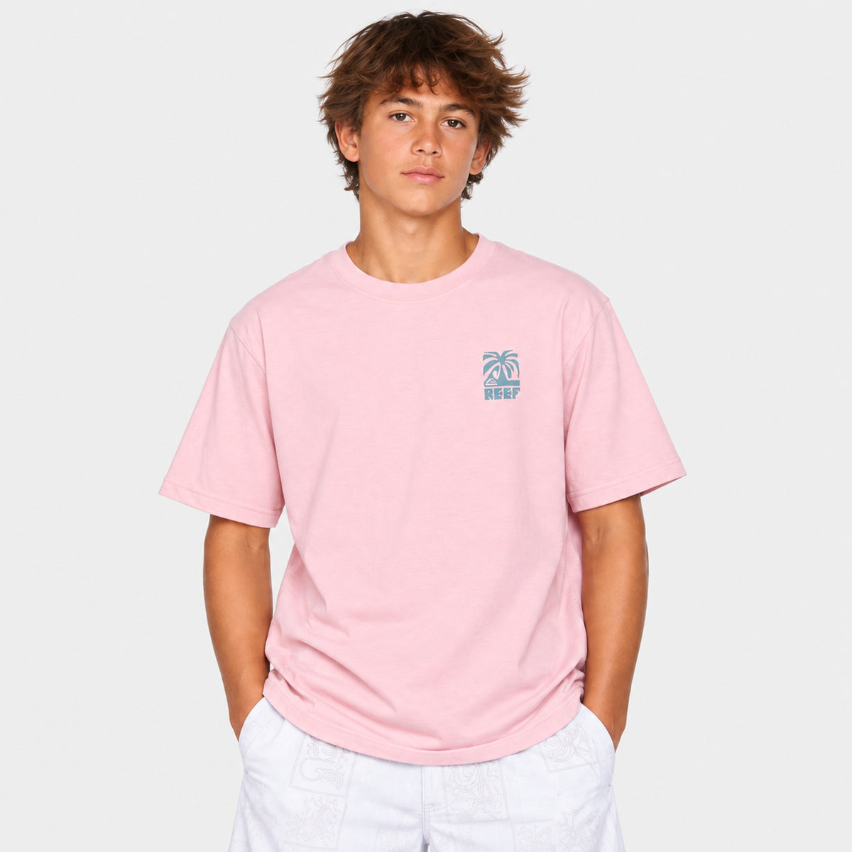 Polera Niño Reef  Mini Print Rosa