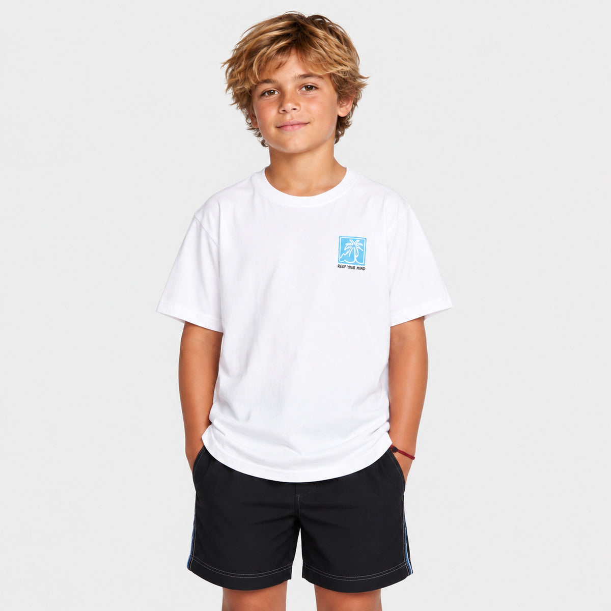 Polera Reef Kids Tiny Print White