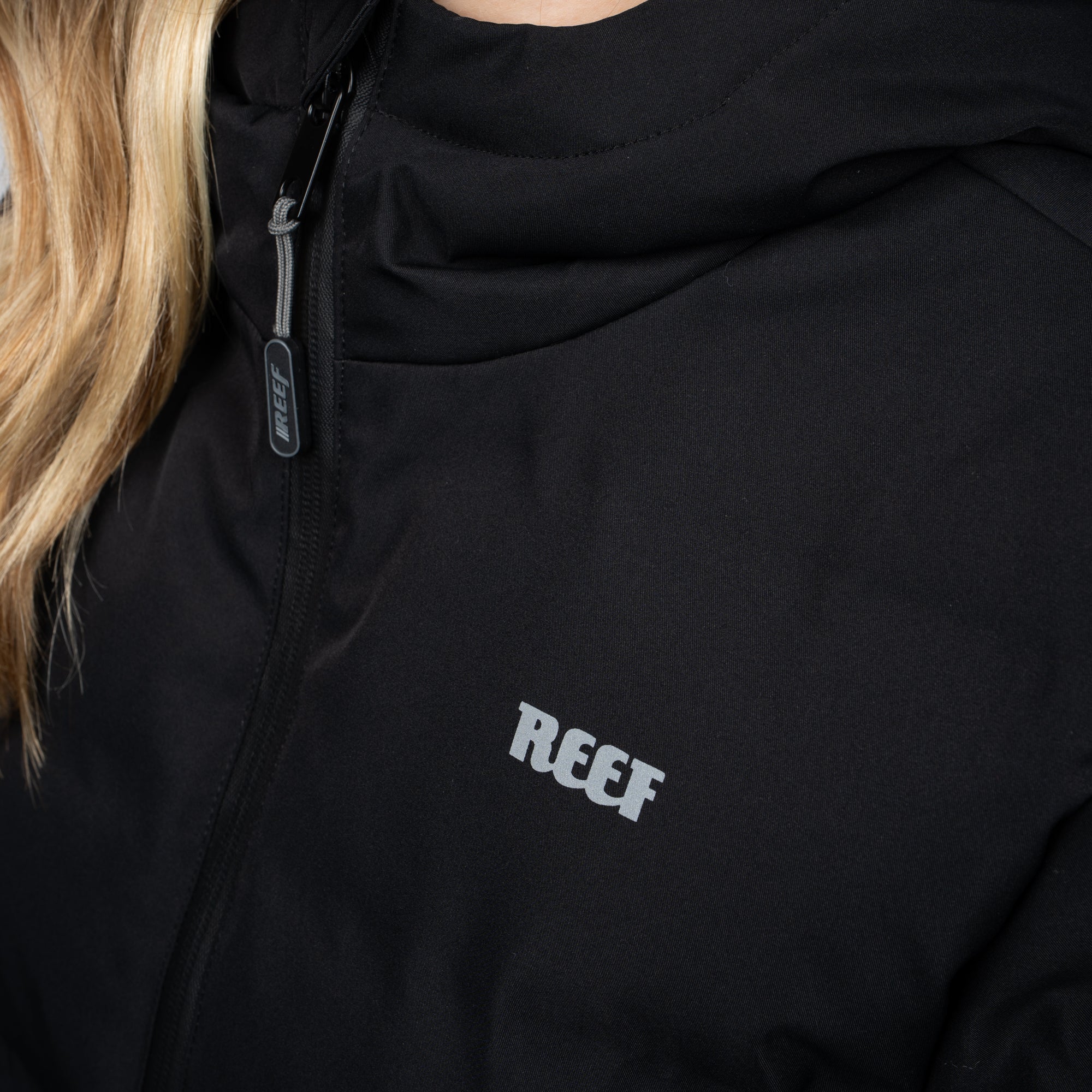 Parka Reef Women Puffer Full Zipper Black
