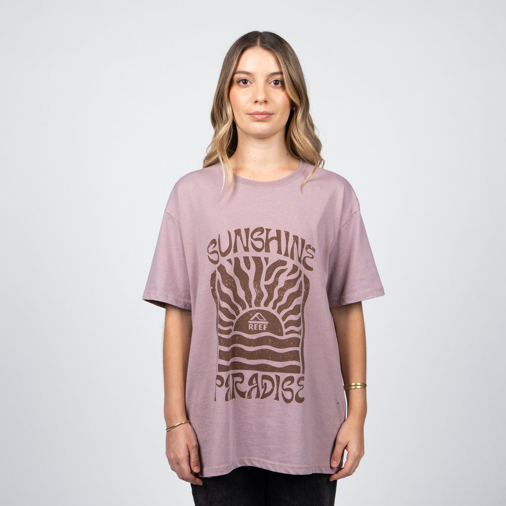 Polera Reef Women Sunshine Paradise Soft Brown