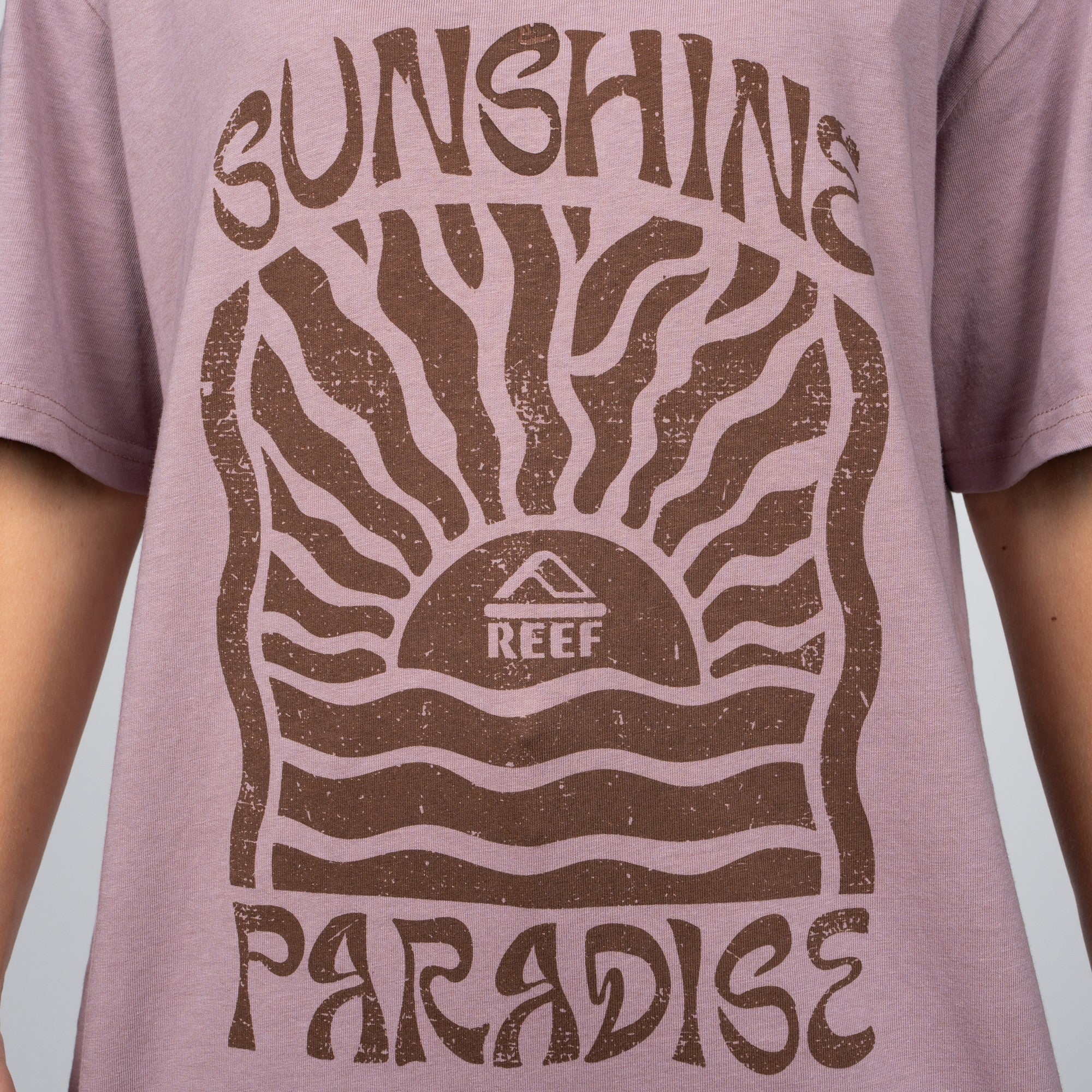 Polera Reef Women Sunshine Paradise Soft Brown