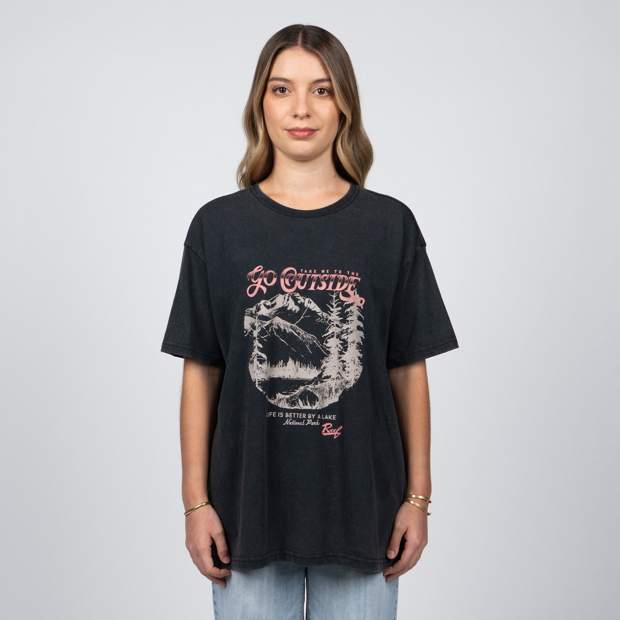 Polera Reef Women Go Outside Black