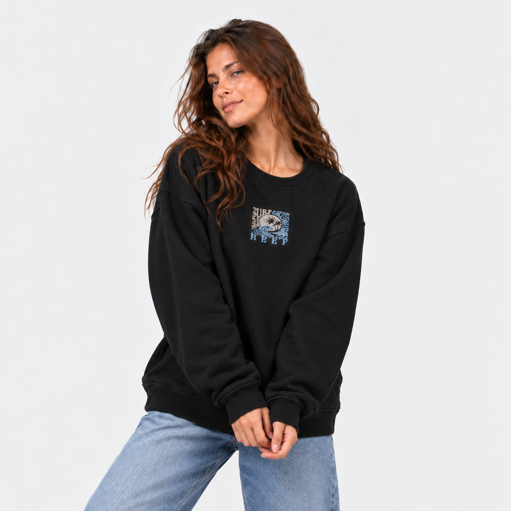 Polerón Reef Women Crew Black