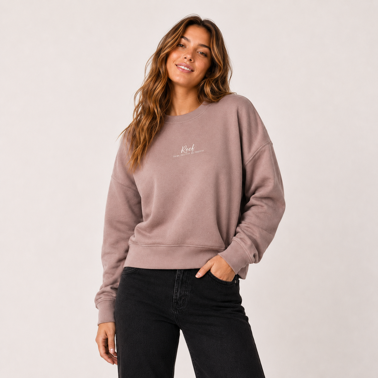 Polerón Crew Women Sisa Soft Brown