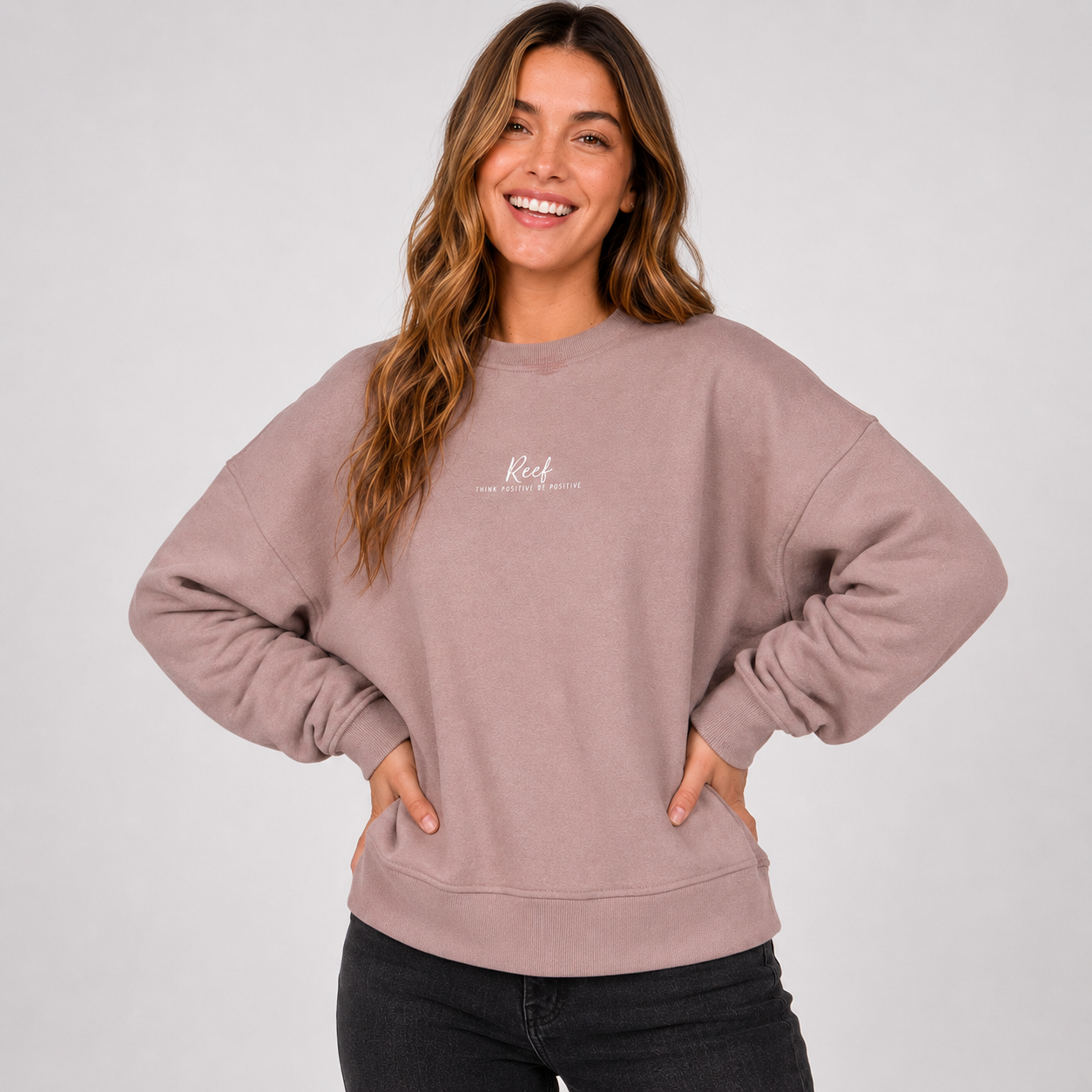 Polerón Crew Women Sisa Soft Brown