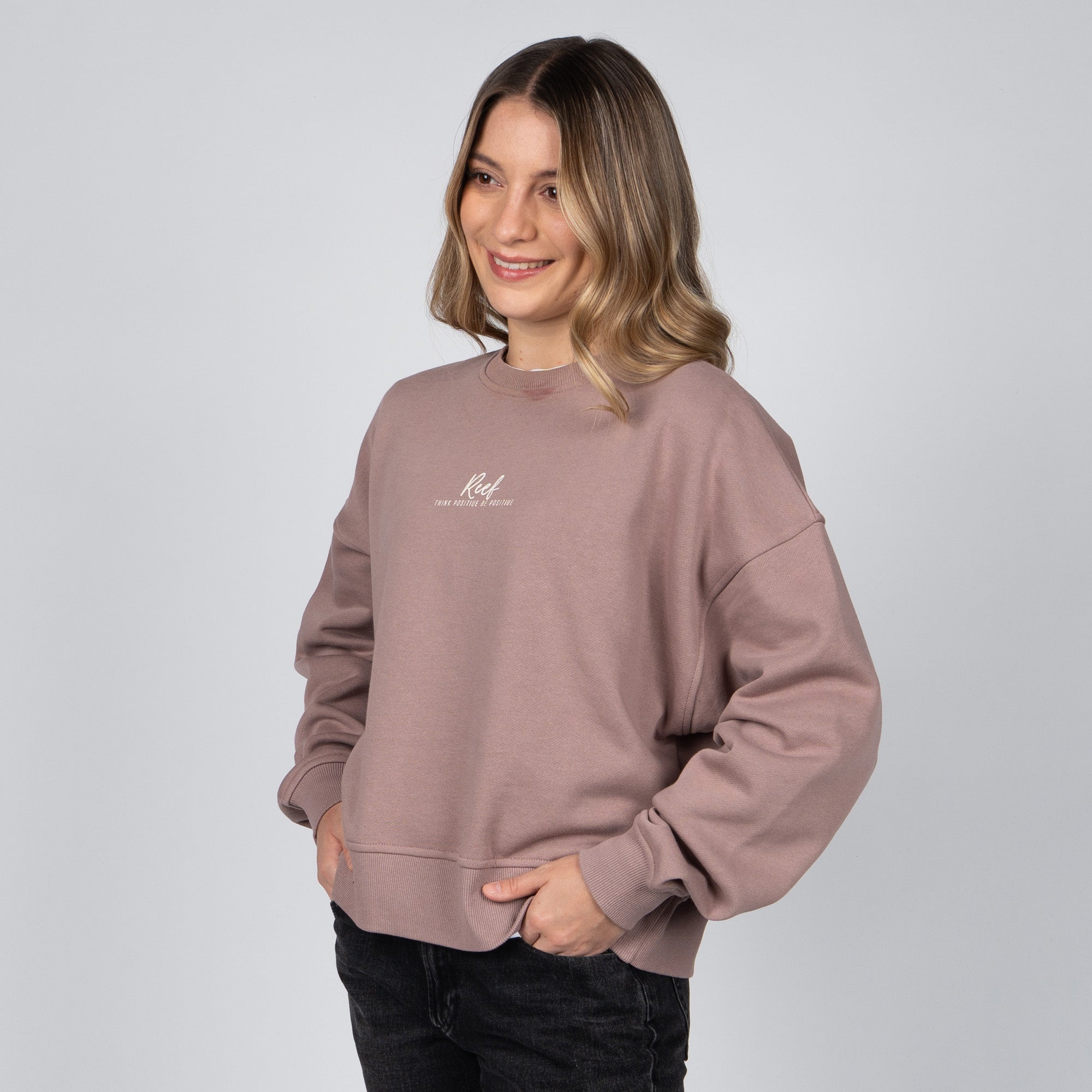 Polerón Crew Women Sisa Soft Brown