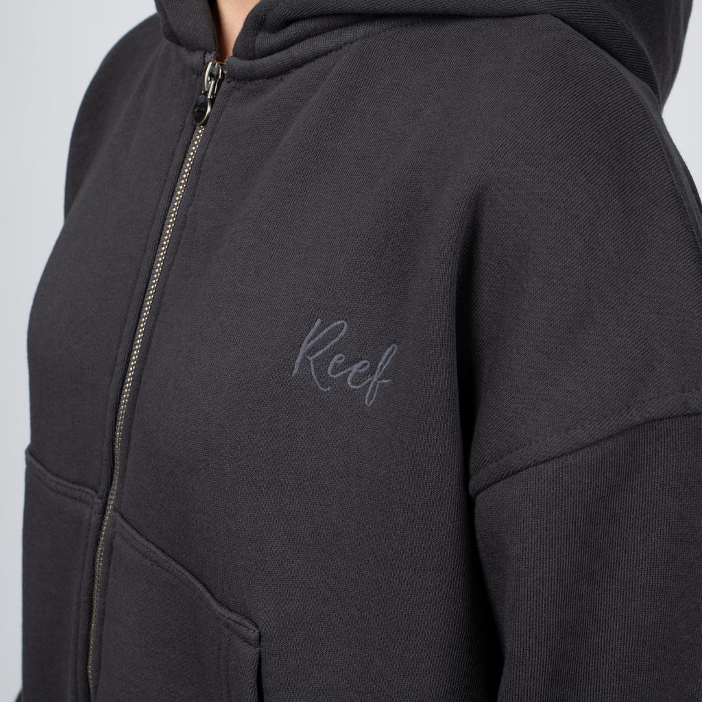 Polerón Full Zipper Reef Women Dark Grey
