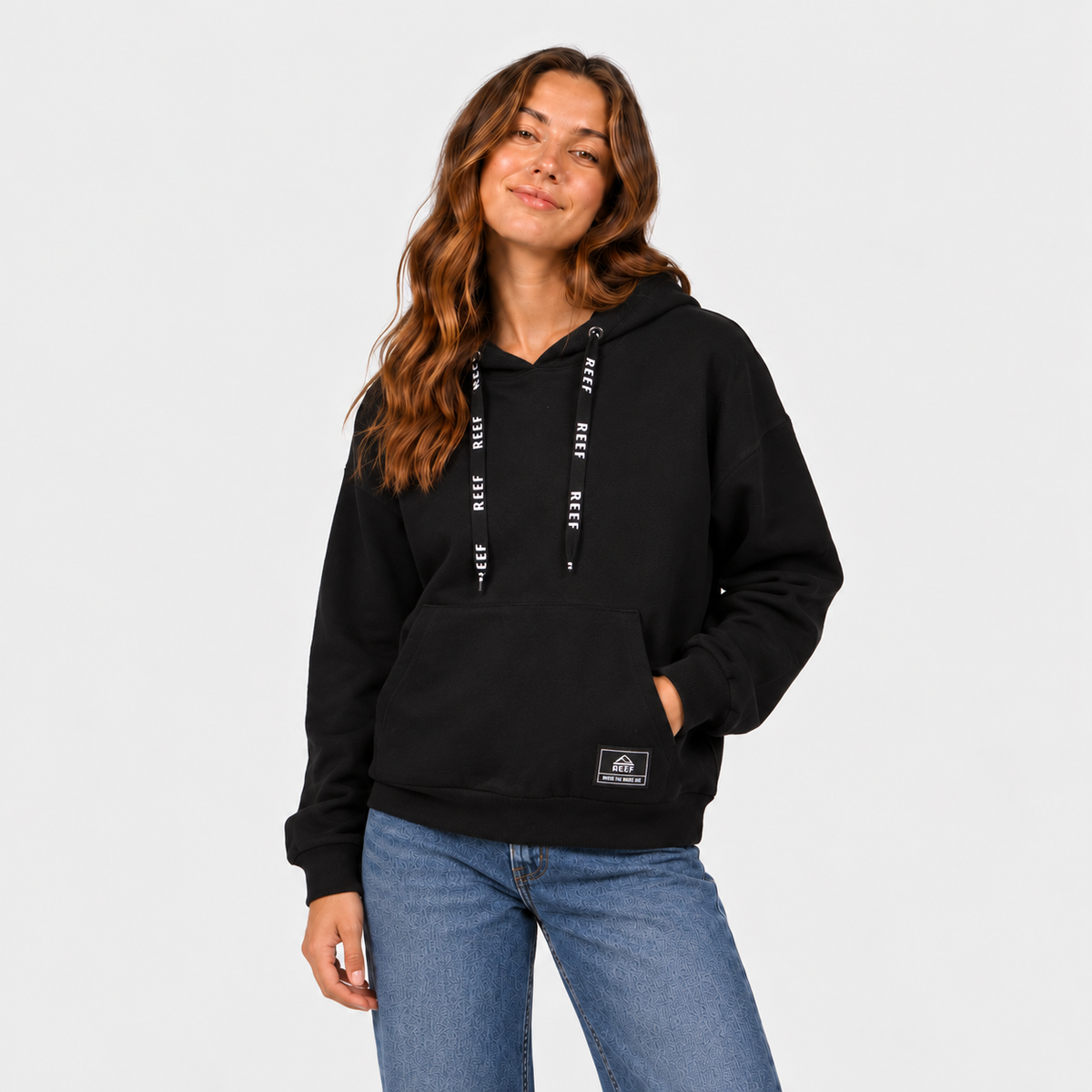 Poleron Women Hoodie Black Pink