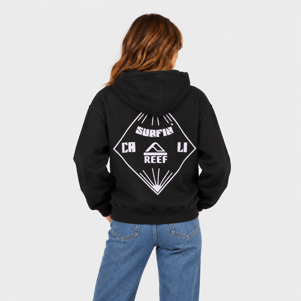 Poleron Women Hoodie Black Pink