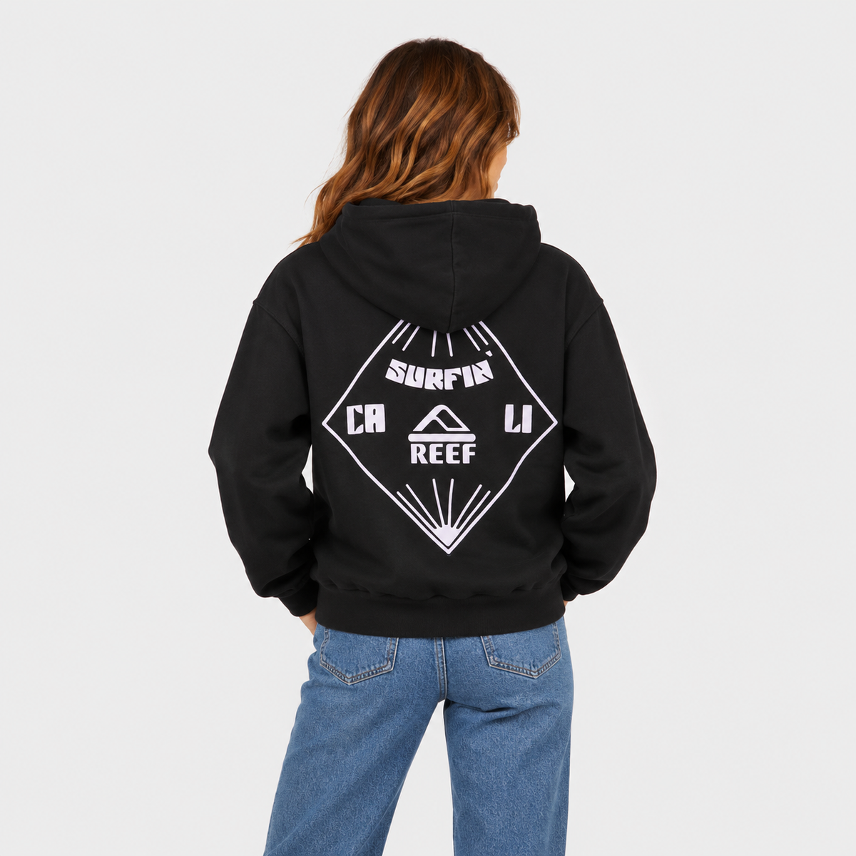 Poleron Women Hoodie Black Pink