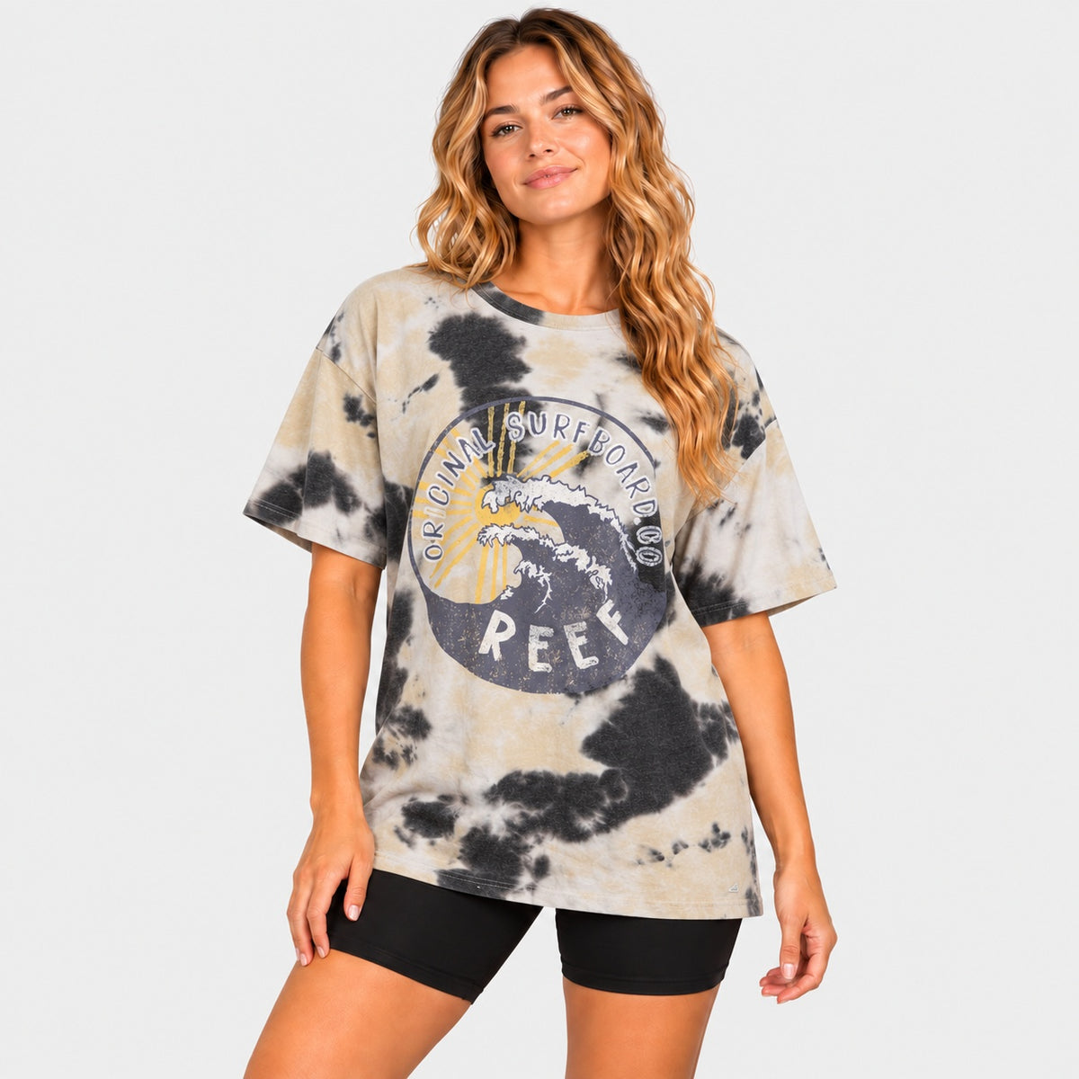 Polera Women Oversize Tie Dye Grey Black