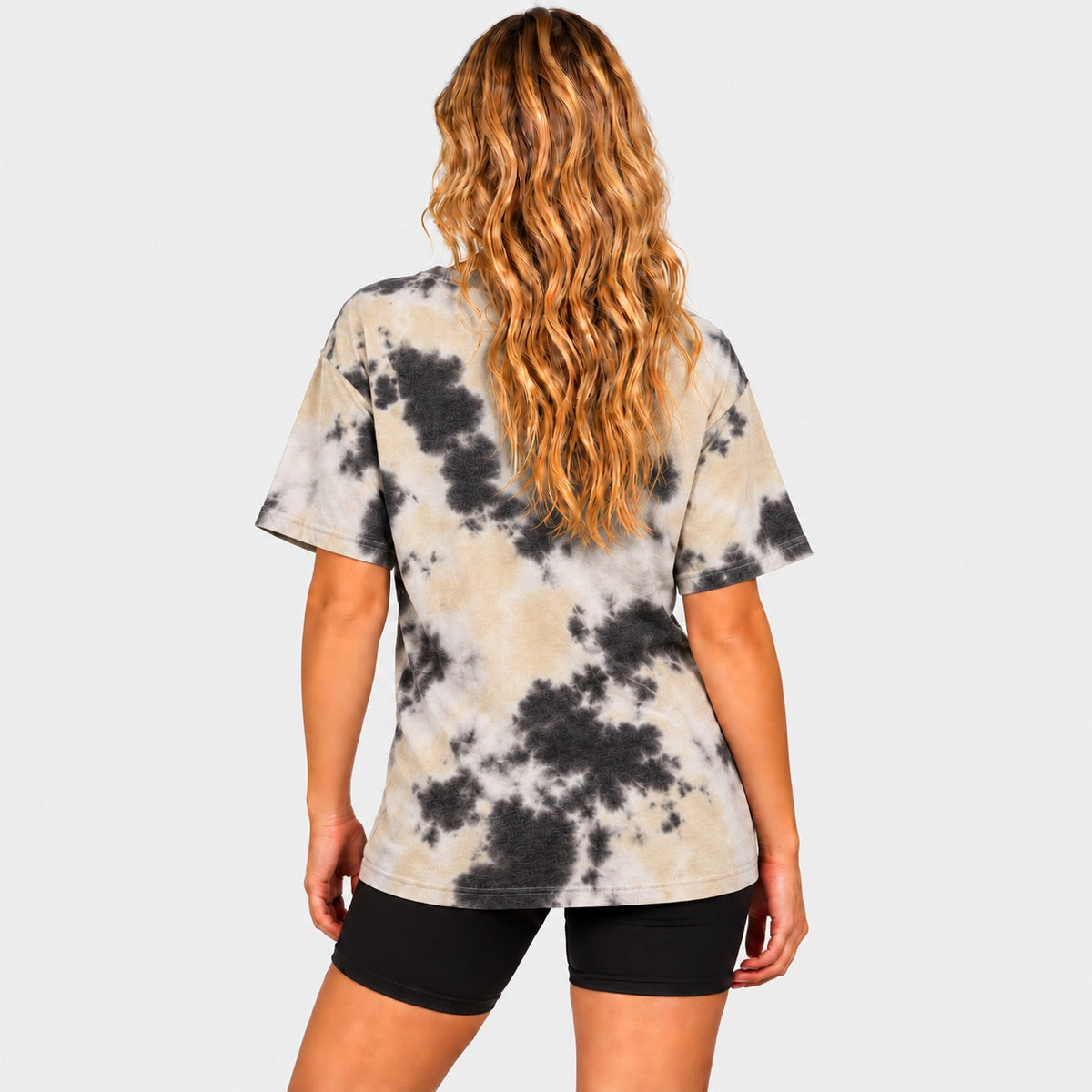 Polera Women Oversize Tie Dye Grey Black
