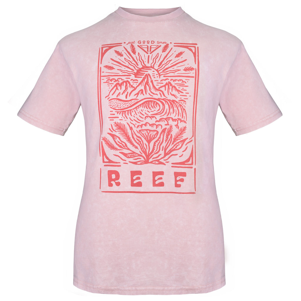 Polera Reef Women Waves Pink Red