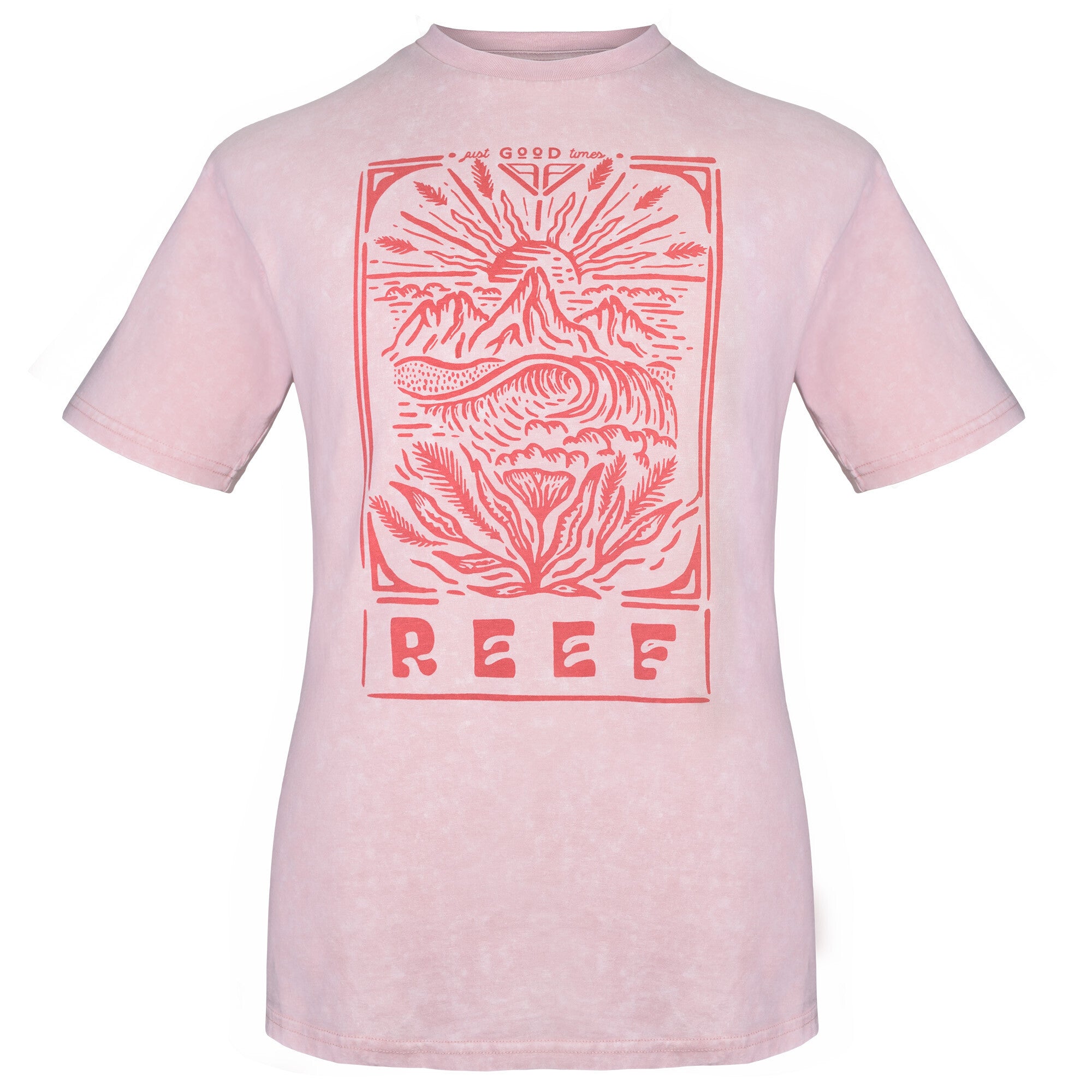 Polera Reef Women Waves Pink Red