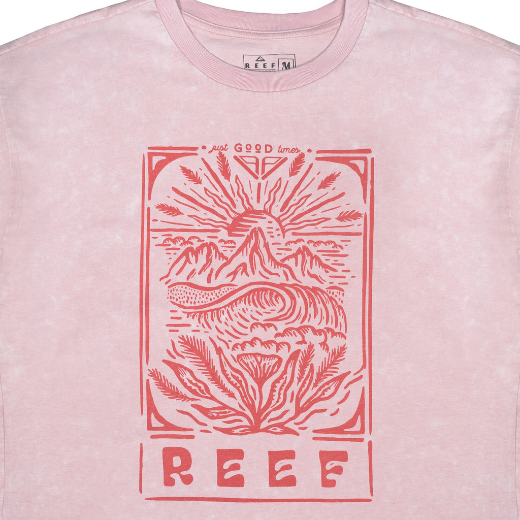 Polera Reef Women Waves Pink Red