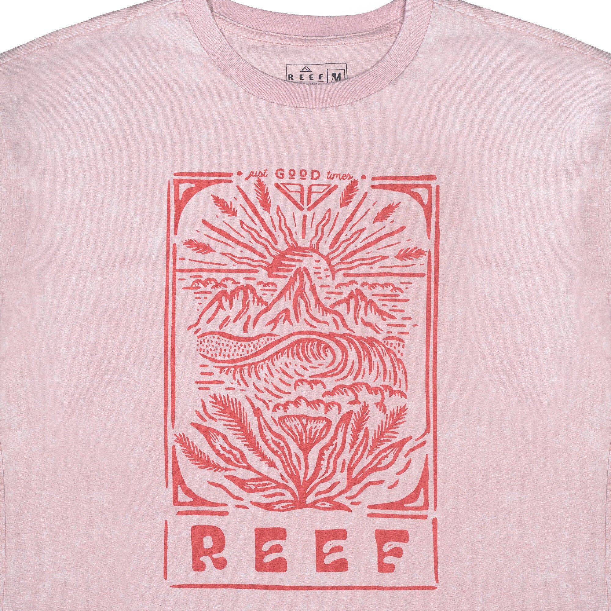 Polera Reef Women Waves Pink Red