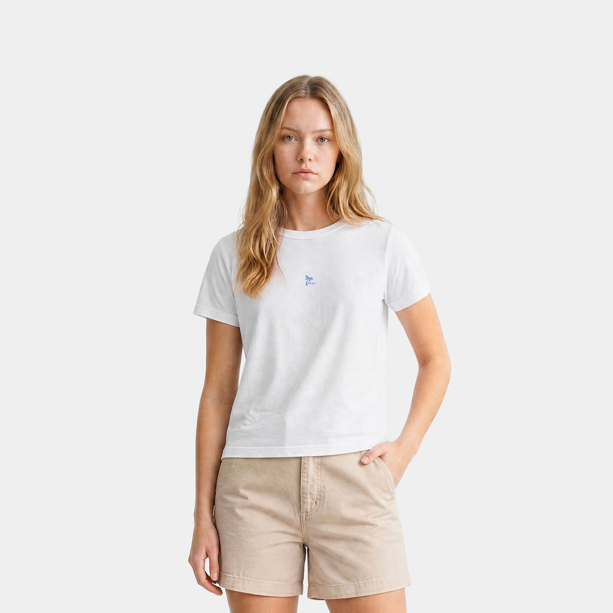 Polera Reef Women Logo White