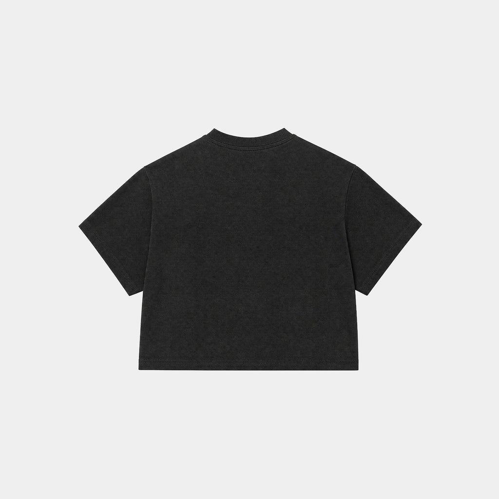 Polera Reef Women Boxy Flowers Black