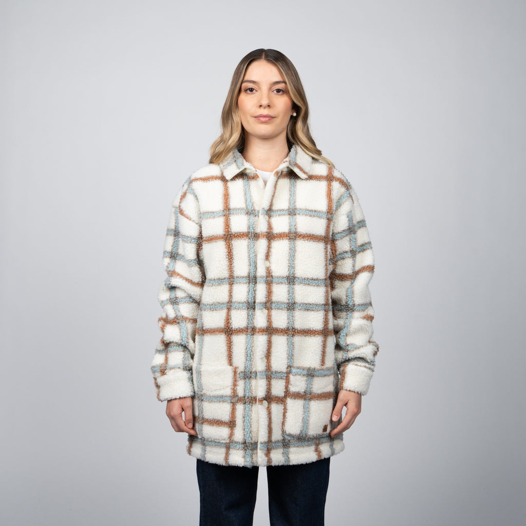 Sherpa Reef Women Buttons Beige Brown