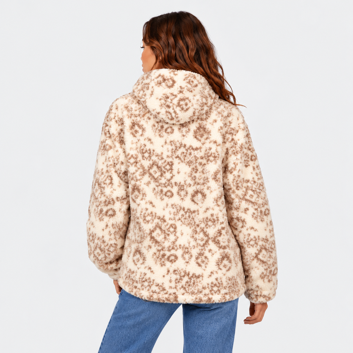 Sherpa Reef Women Full Zipper Cream