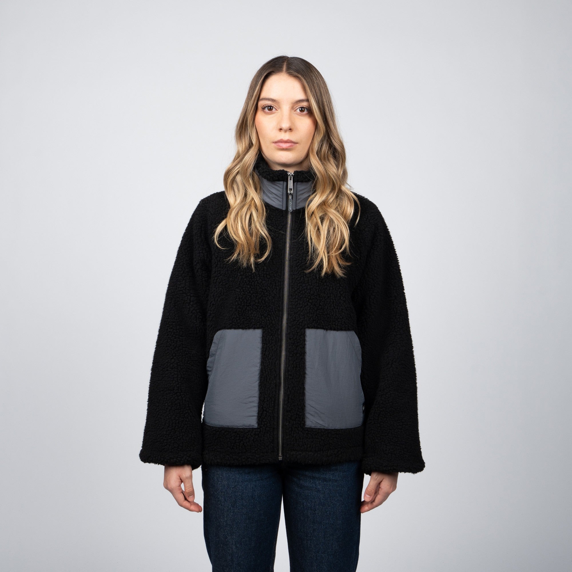 Sherpa Full Zipper Reef Women Black