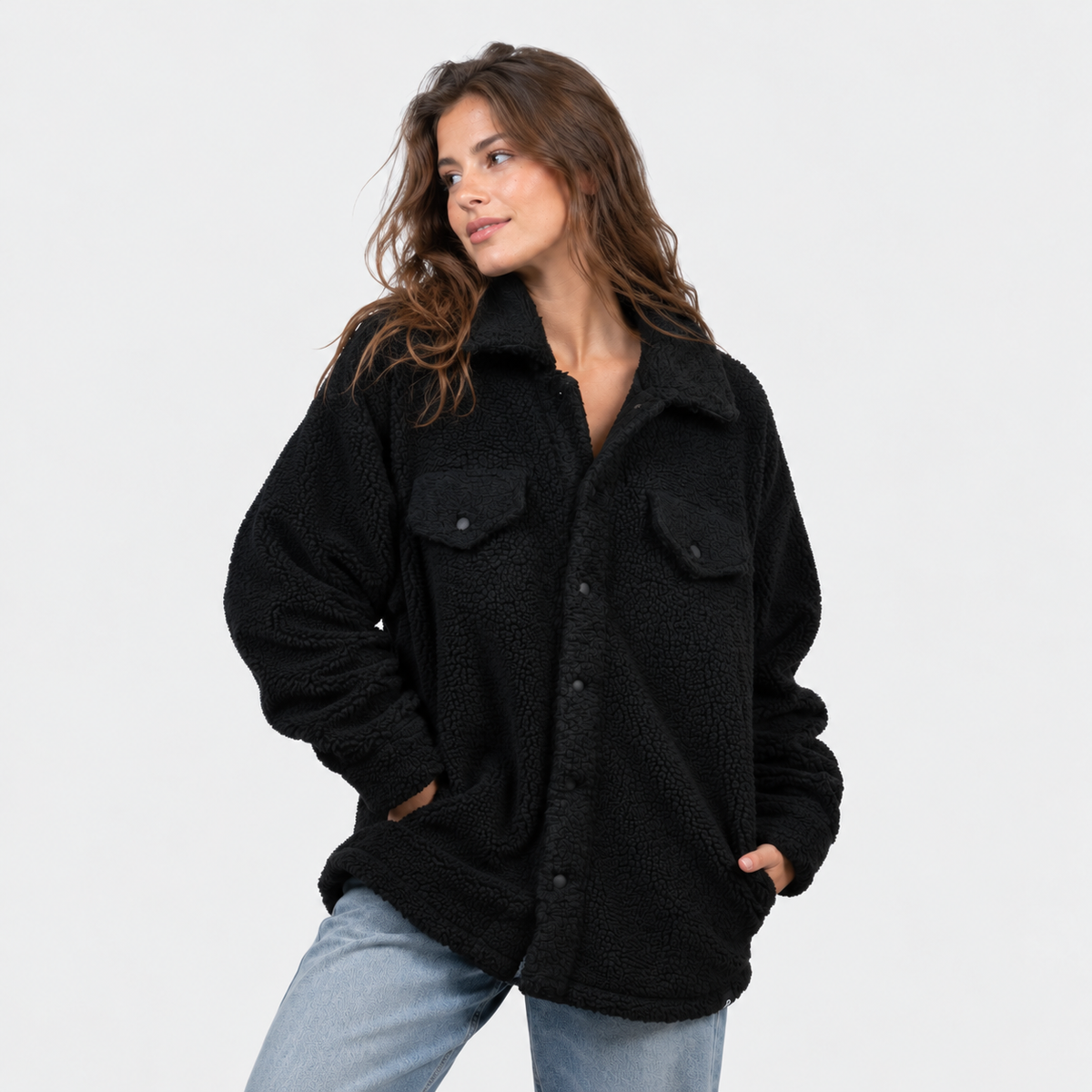 Sherpa Buttons Reef Women Black
