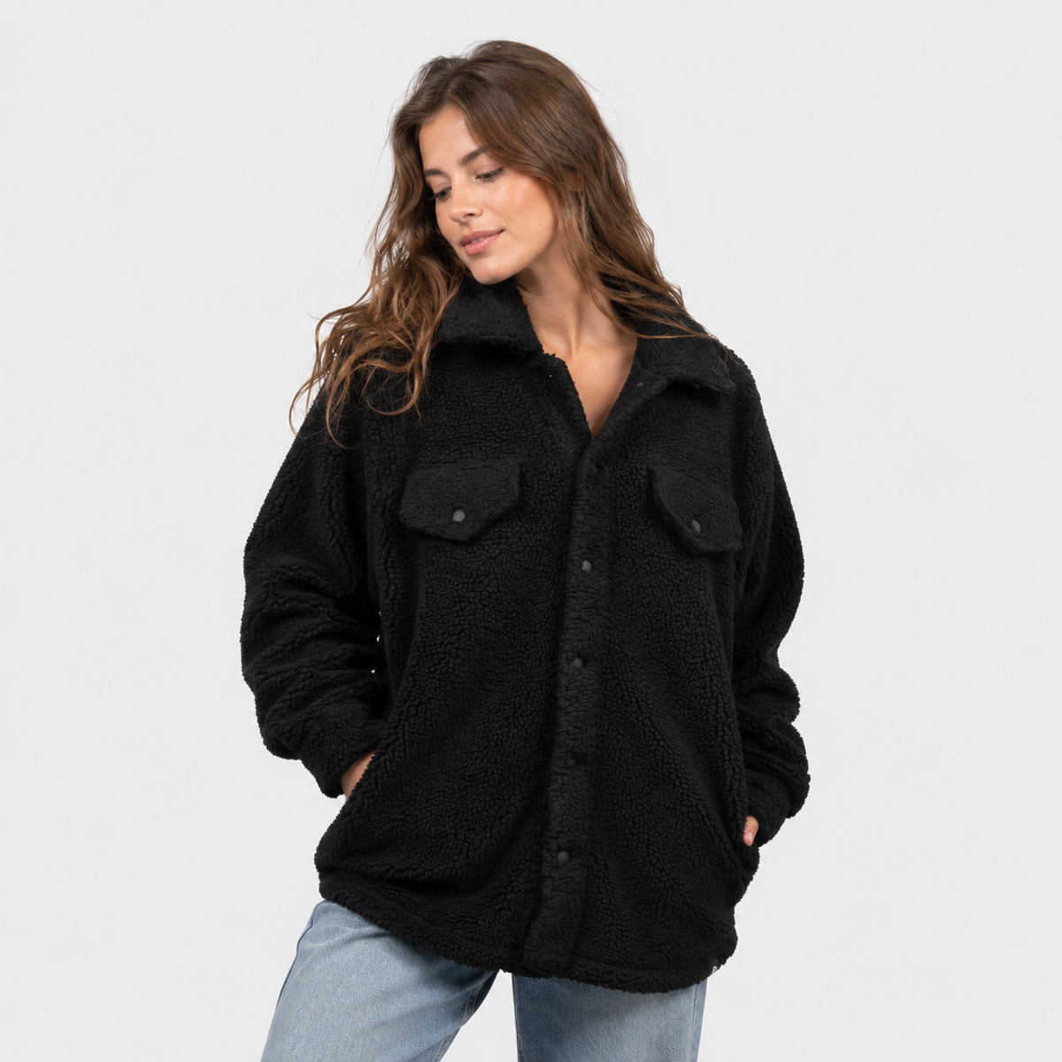 Sherpa Buttons Reef Women Black