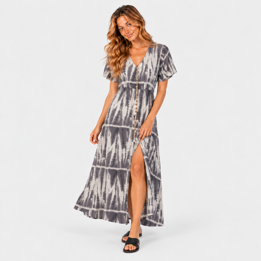 Vestido Women Tye dye Grey Bottoms