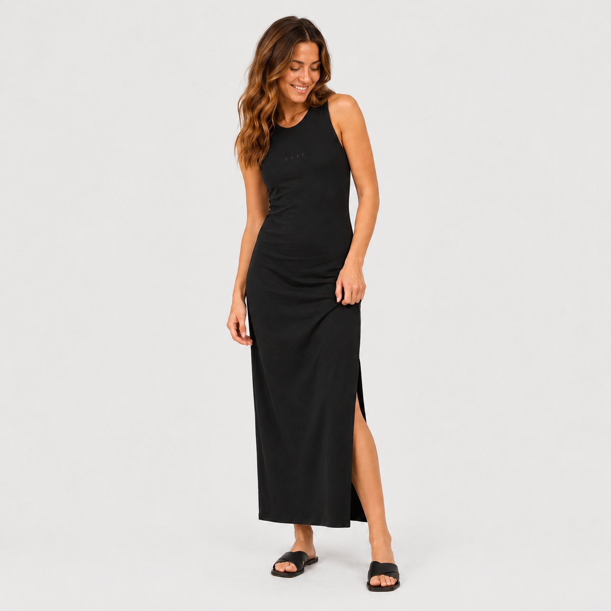 Vestido Reef Women Long All Black