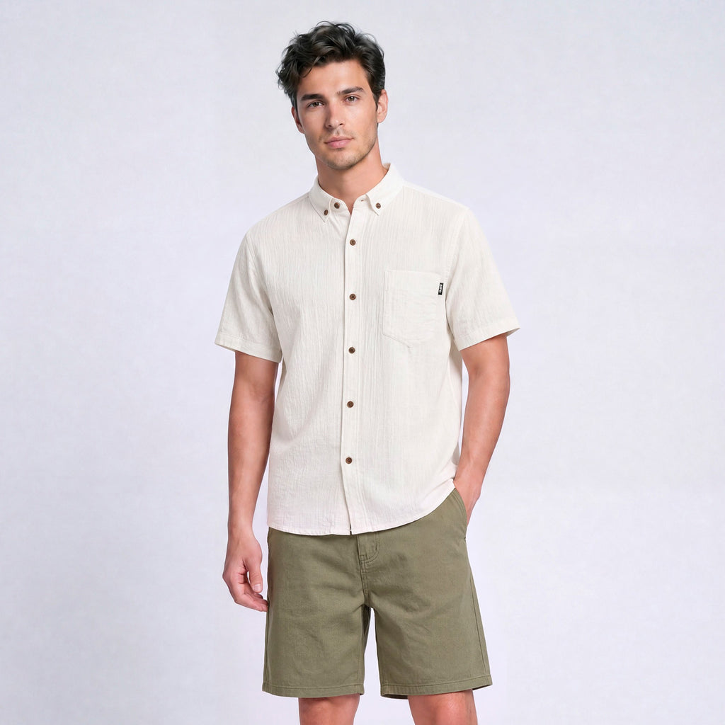 Camisa Reef Men Manga Corta White