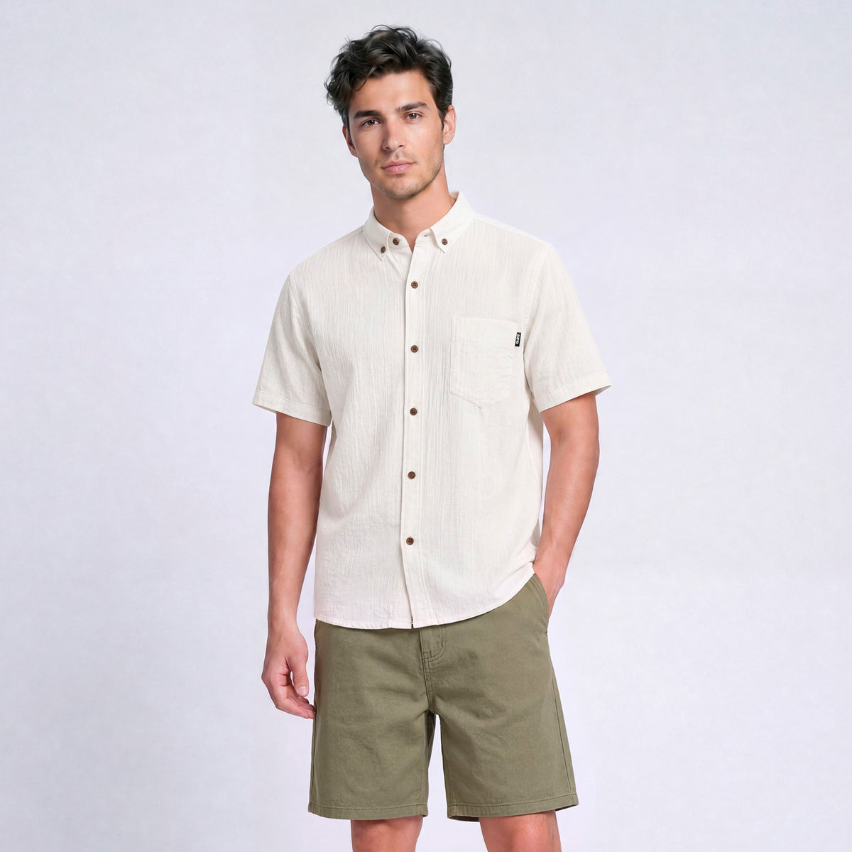 Camisa Reef Men Manga Corta White