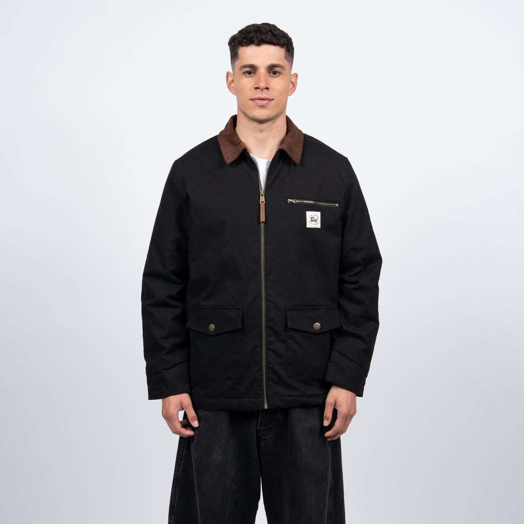 Casaca Reef Men Full Zipper Black Beige