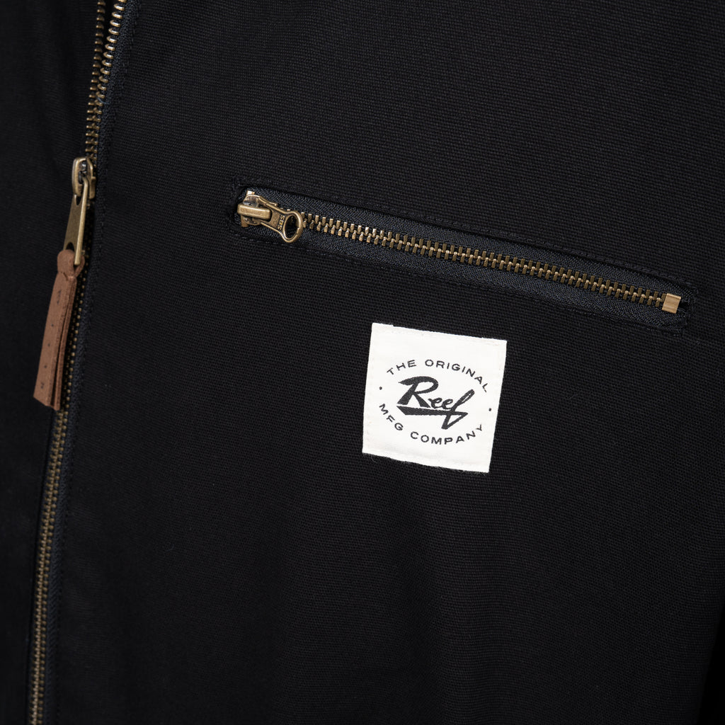 Casaca Reef Men Full Zipper Black Beige
